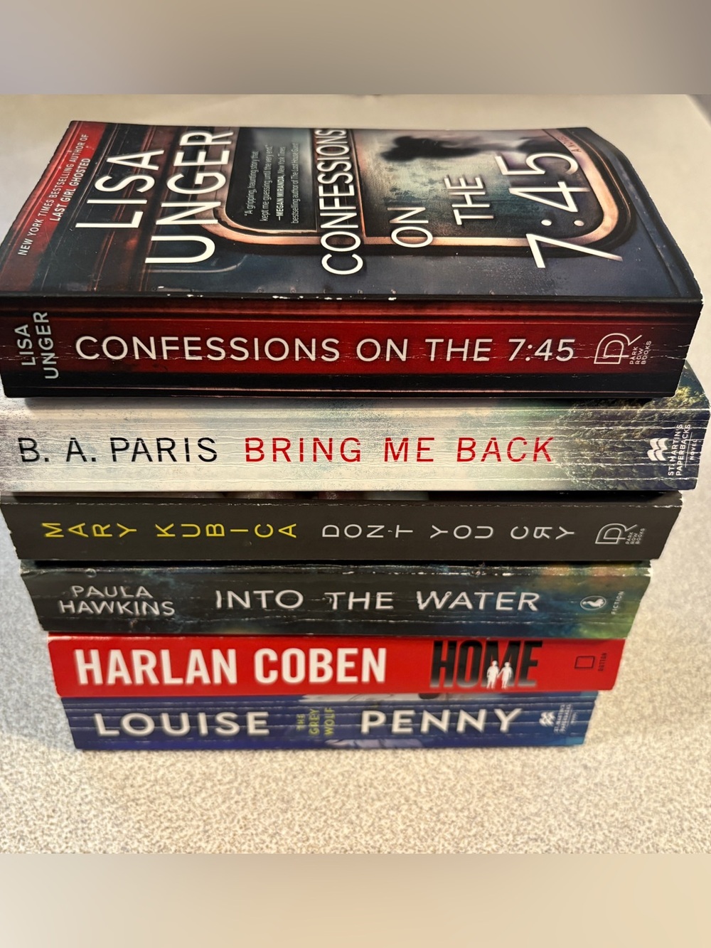 6 Psychological Thriller Paperback Books- Home Accents